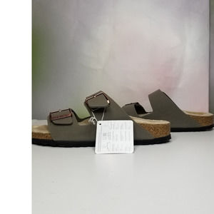 Birkenstock Tan and Cream Sandals with Adjustable Straps